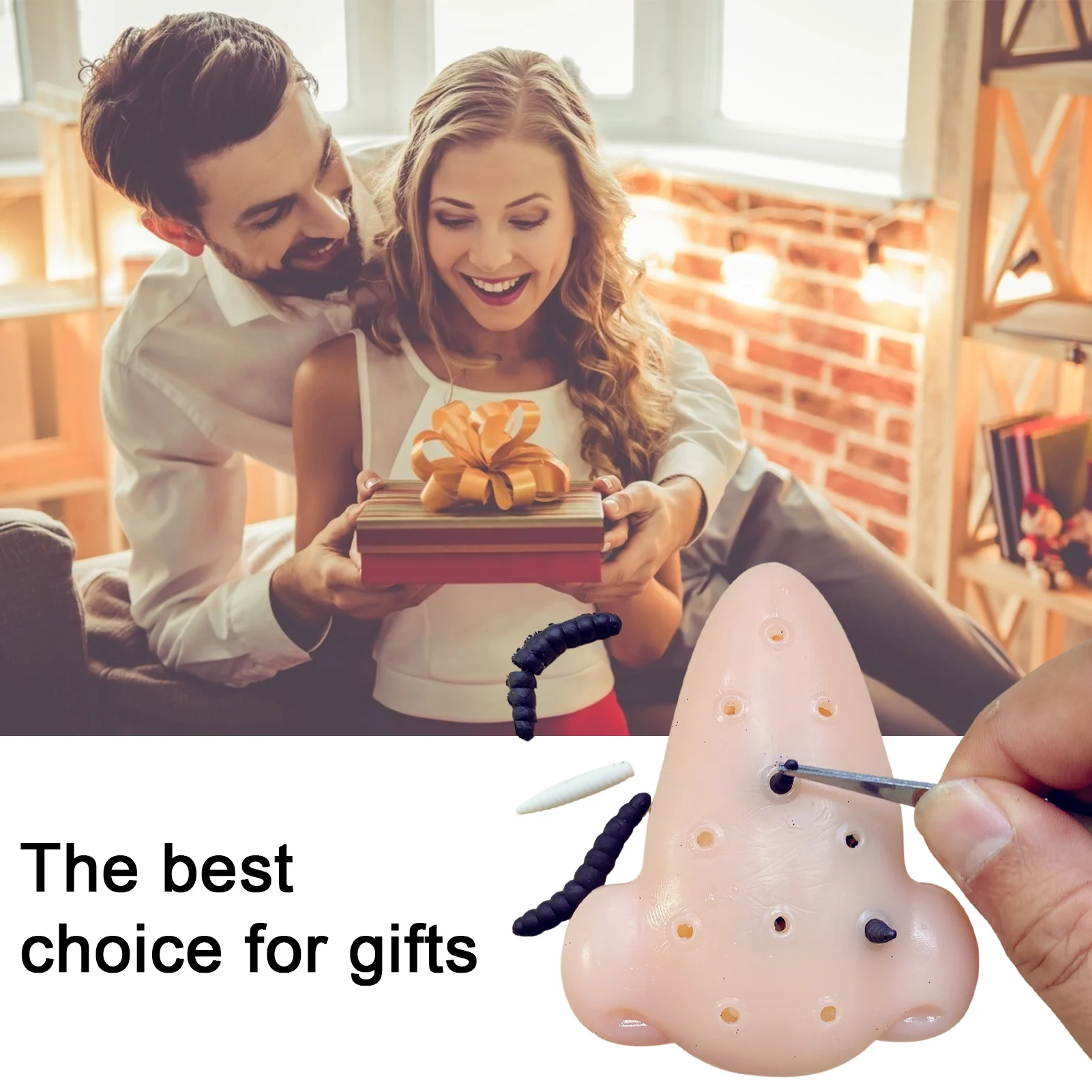 

Stress Relief Pimple Popper Toys Nose Shape Funny Squeeze Acnes Funny Toy Popper Remover For Adults Kids Gag Gifts April Fool's