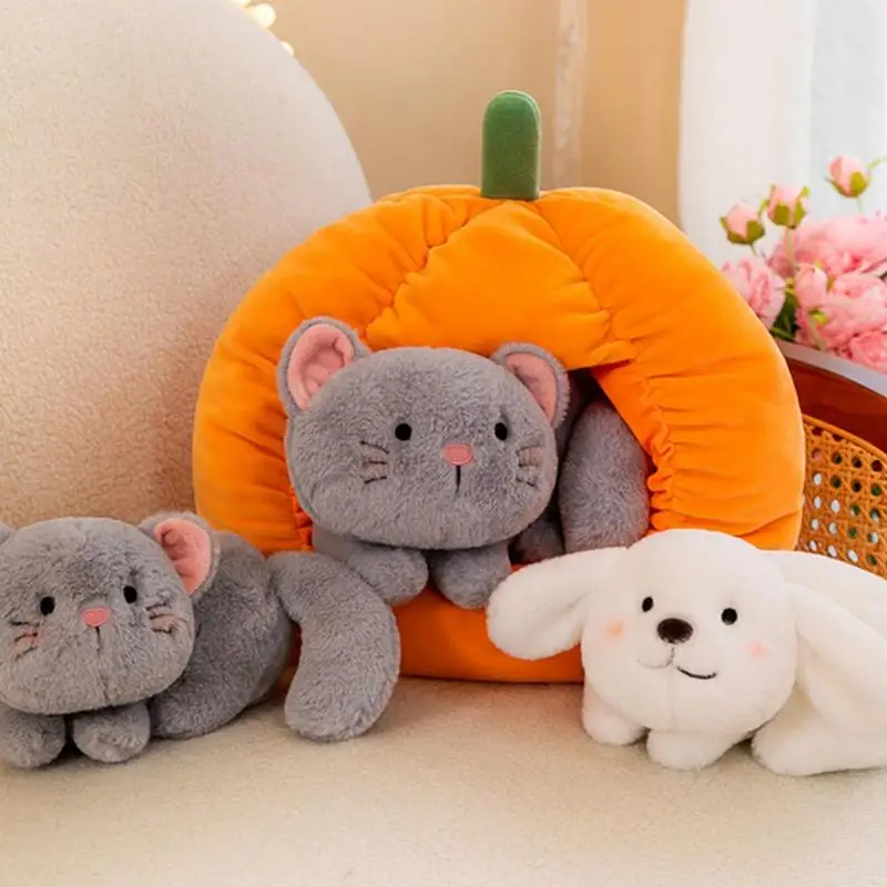 

Pumpkin Stuffed Plush Toy Cute Pumpkin Dog Cat Nest Plush Toys Thick Pumpkin Doll Kids Doll Cozy Pumpkin Doll Pet Cat Bed