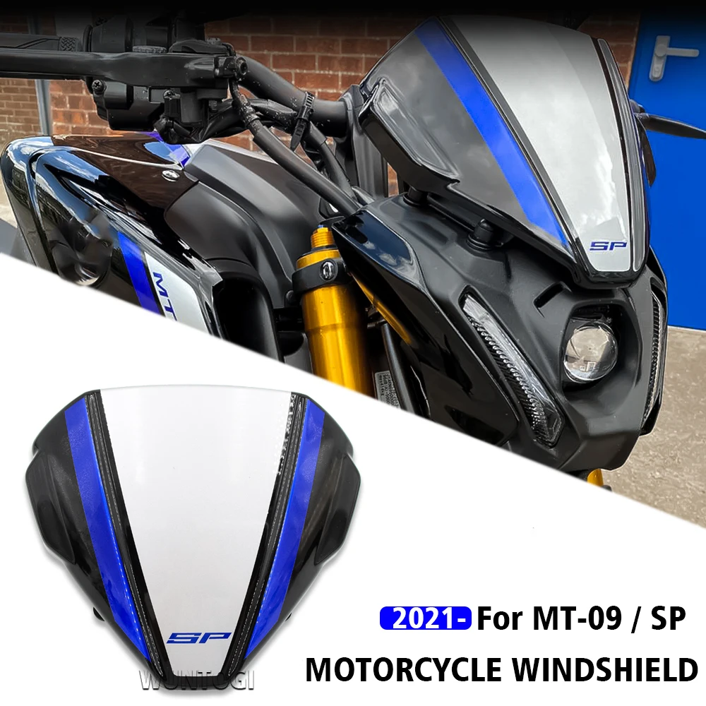 

Мотоциклетные аксессуары, цветное ветровое стекло MT09 для YAMAHA MT-09 SP MT 09 MT09 SP 2021-2022, ветровой дефлектор воздушного потока
