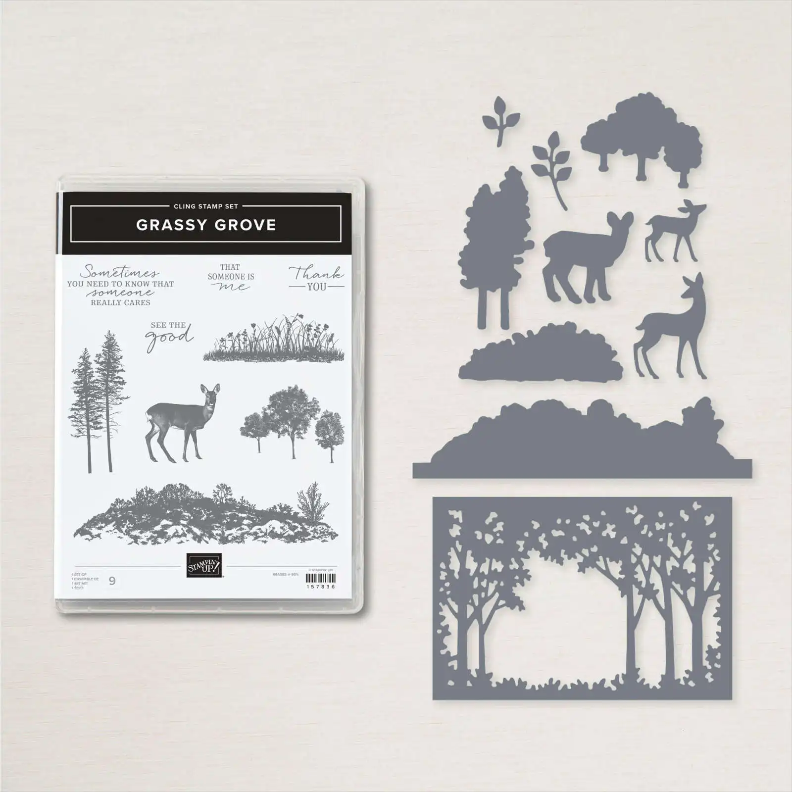 

Deer Grassy Grove Metal Cutting Dies Clear Stamps Scrapbooking Diy Make Photo Album Craft Supplies Embossing Die Cut New 2022