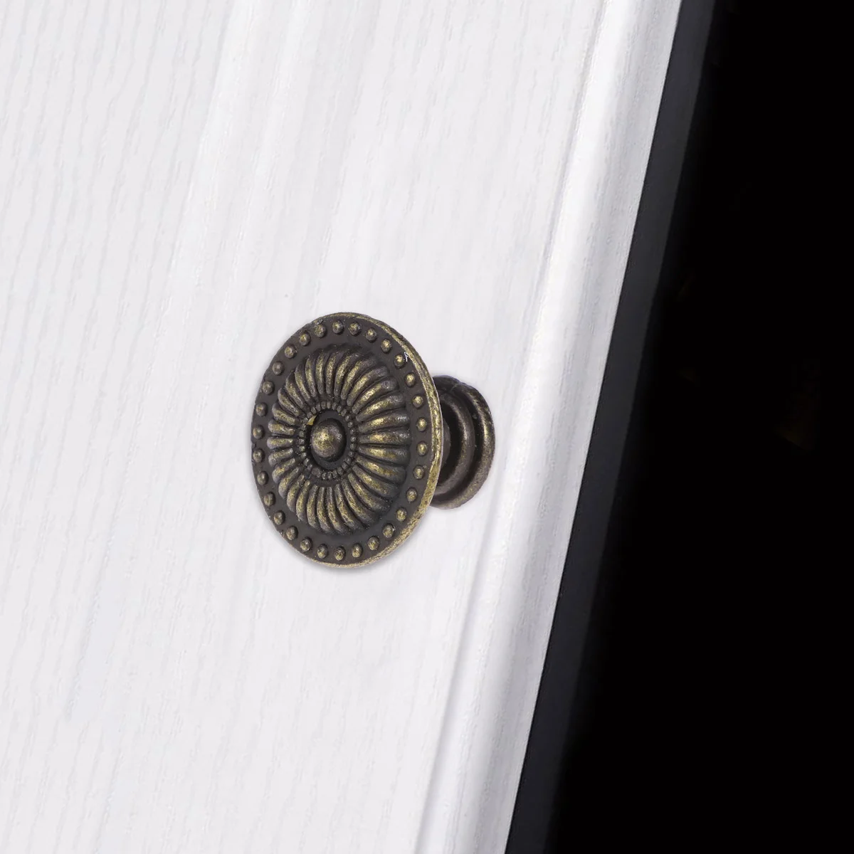 

4 Pcs Drawer Knobs Vintage Black Furniture Single Hole Knobs Cabinets Pocket Knoves Handle Drawer Pulls Knobs