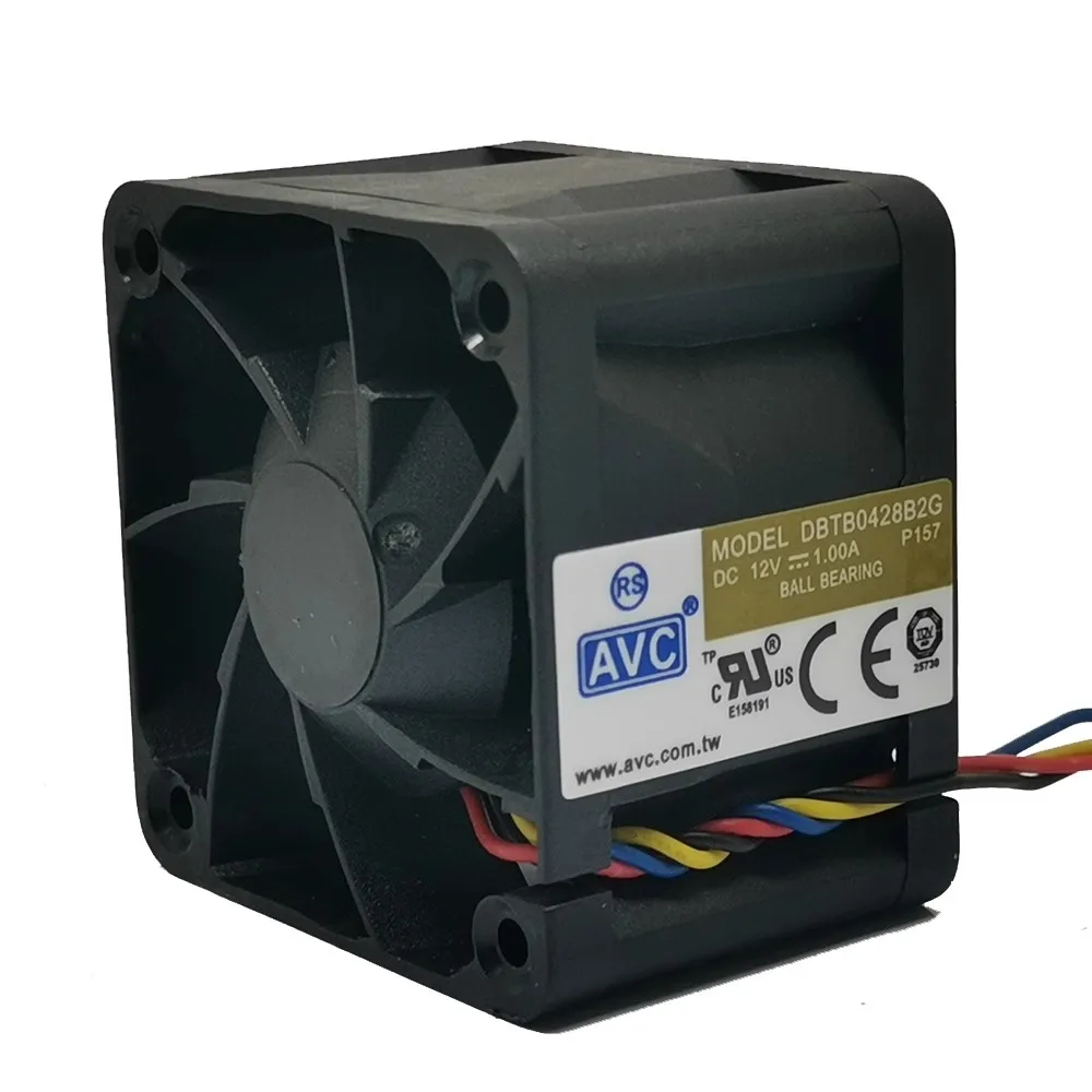 Новый AVC 4028 4 см 12В 1.00A DBTB0428B2G очень большой объем воздуха сервер 4-проводной вентилятор