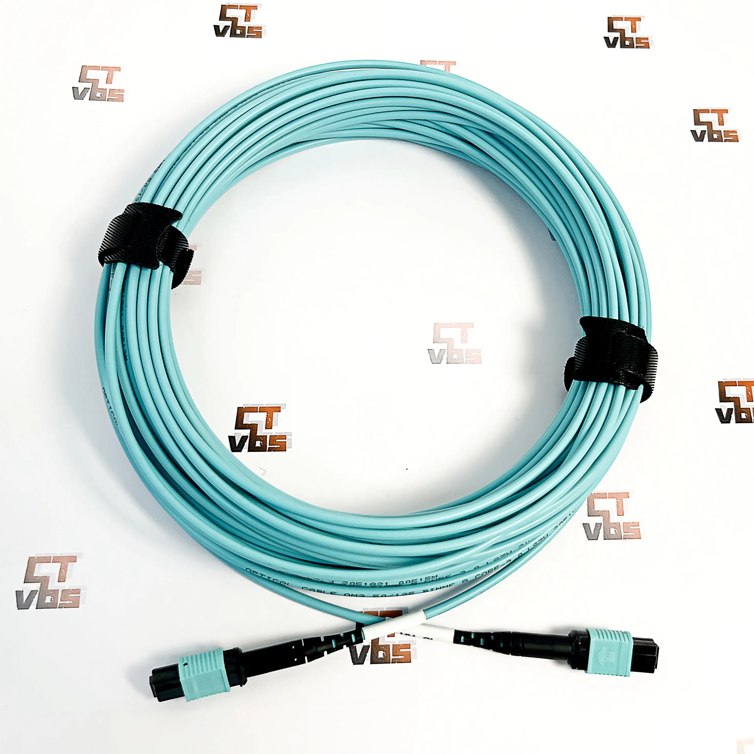 30M MPO Cable 8 MPO-MPO Fiber Female to Female Multi Mode Type B OM3 Fiber Optic Patch Cord Cable for 40G/ 100G Transceiver