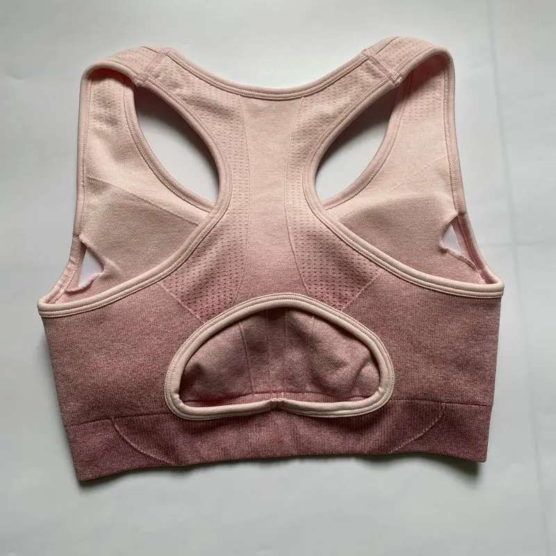 2022 New Ombre Energy Seamless Sports Bra Women Push Up Yoga Bras Gym Crop Top Racerback Workout Bra Fitness Tops Active Wear