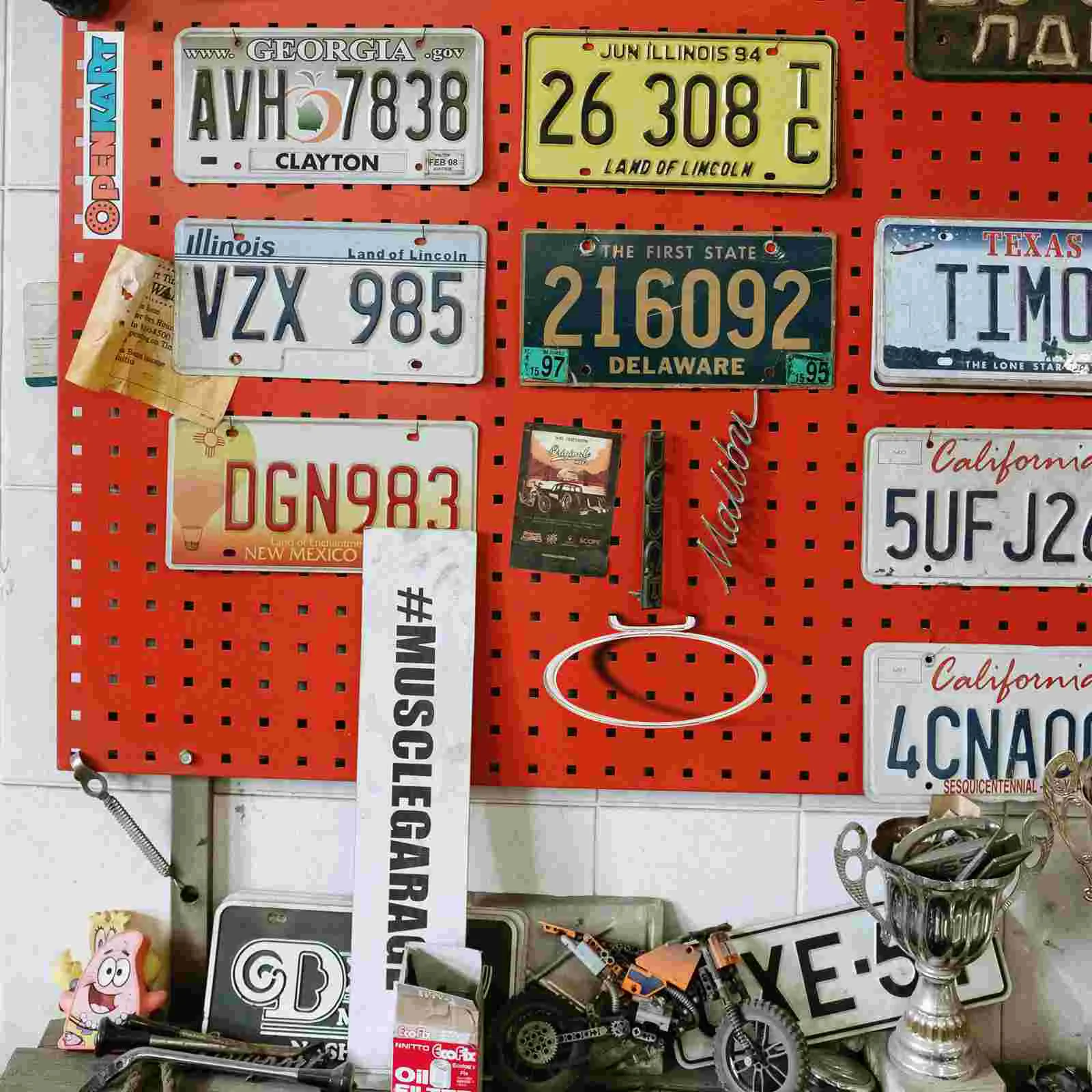 

Pegboard Hook Hooks Peg Wall Organizer Ring Board Display Metal Duty Heavy Utility Holder Hanger Circle Pegs Kitchen Cup Tool