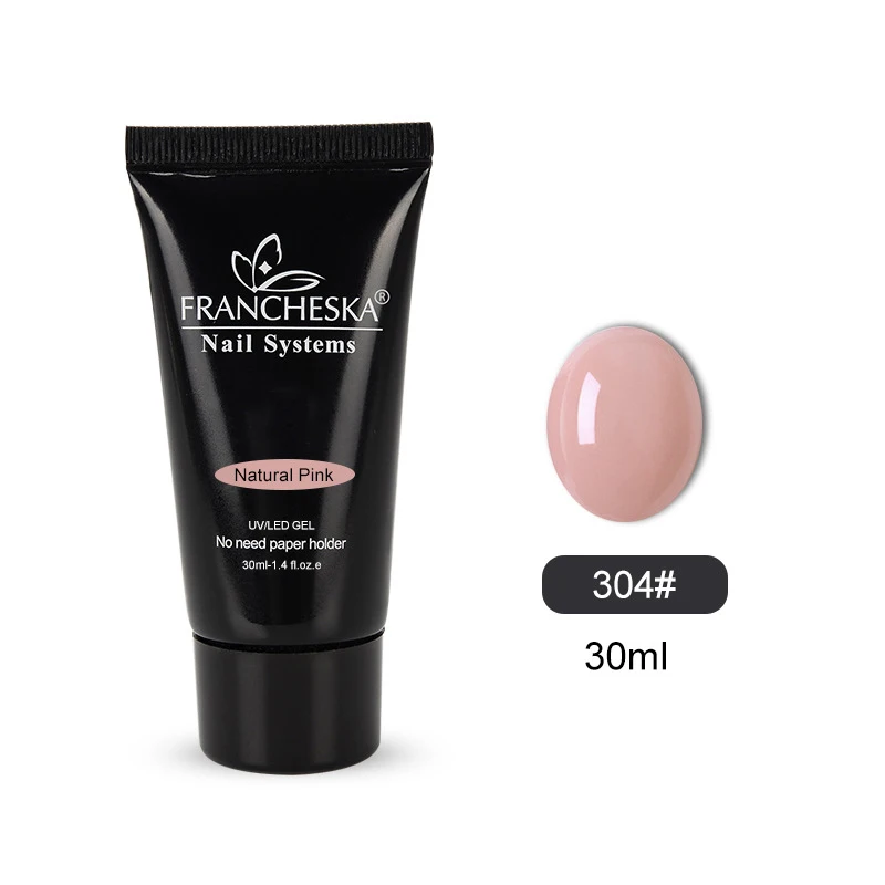 Francheska 30 мл быстроразъемный гель акриловый белый прозрачный для наращивания