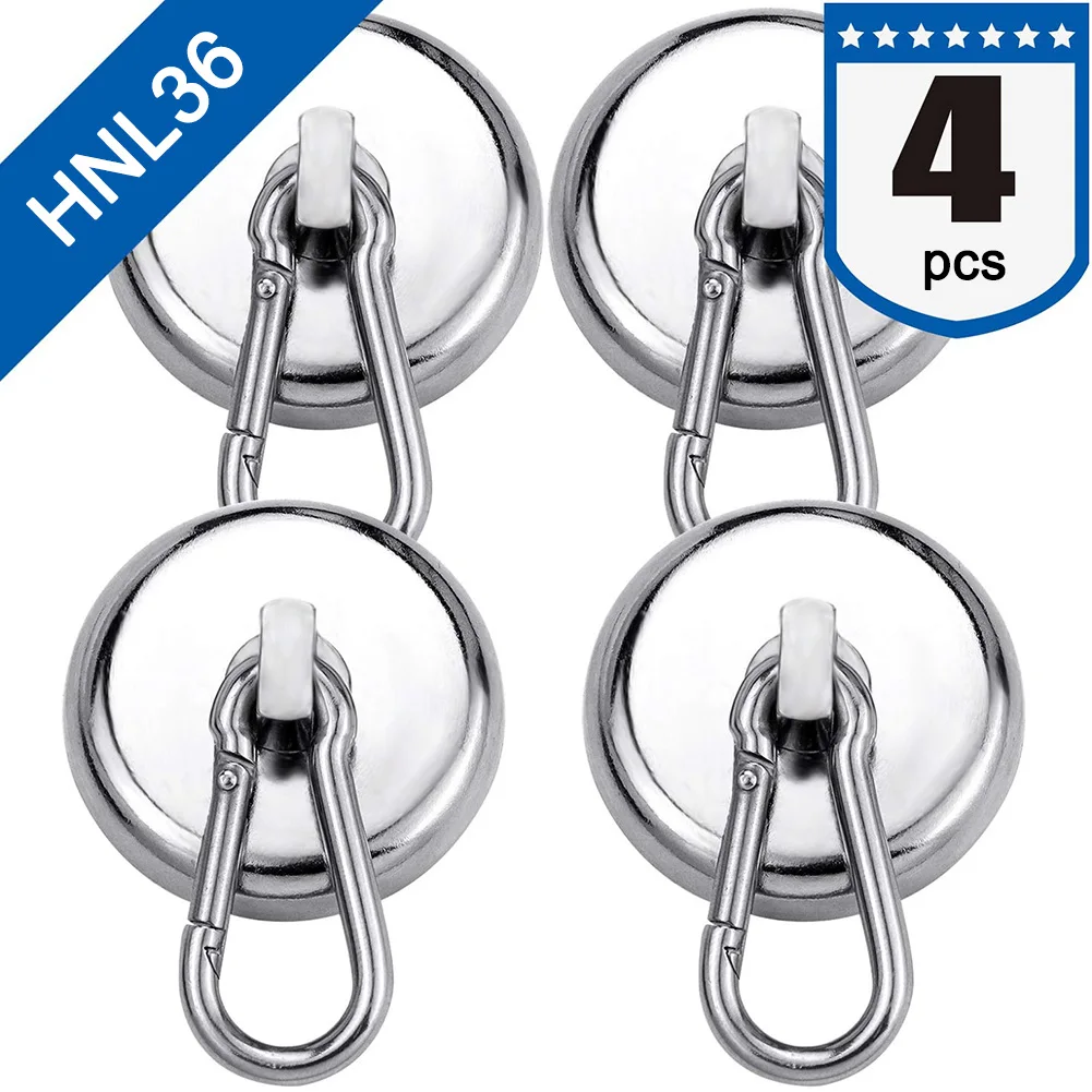 

Hooks Magnetic Hooks Strong Heavy Duty Neodymium Magnet Hooks with Swivel Carabiner Hook for Refrigerator Home Storage LI