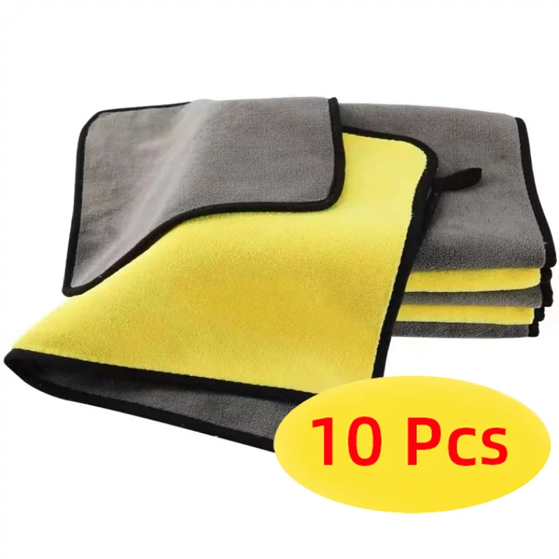 

Microfiber Cleaning Towel Thicken Soft Drying Cloth Car Body Washing Towels Double Layer Clean Rags 30/40/60cm