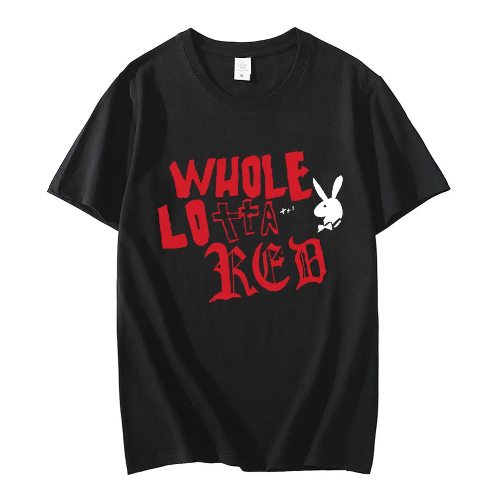 

Playboi Carti Music Album Whole Lotta Red Print T-shirt for Men Women Vintage 90s Rap Hip Hop T Shirt Summer Casual Tees Tops