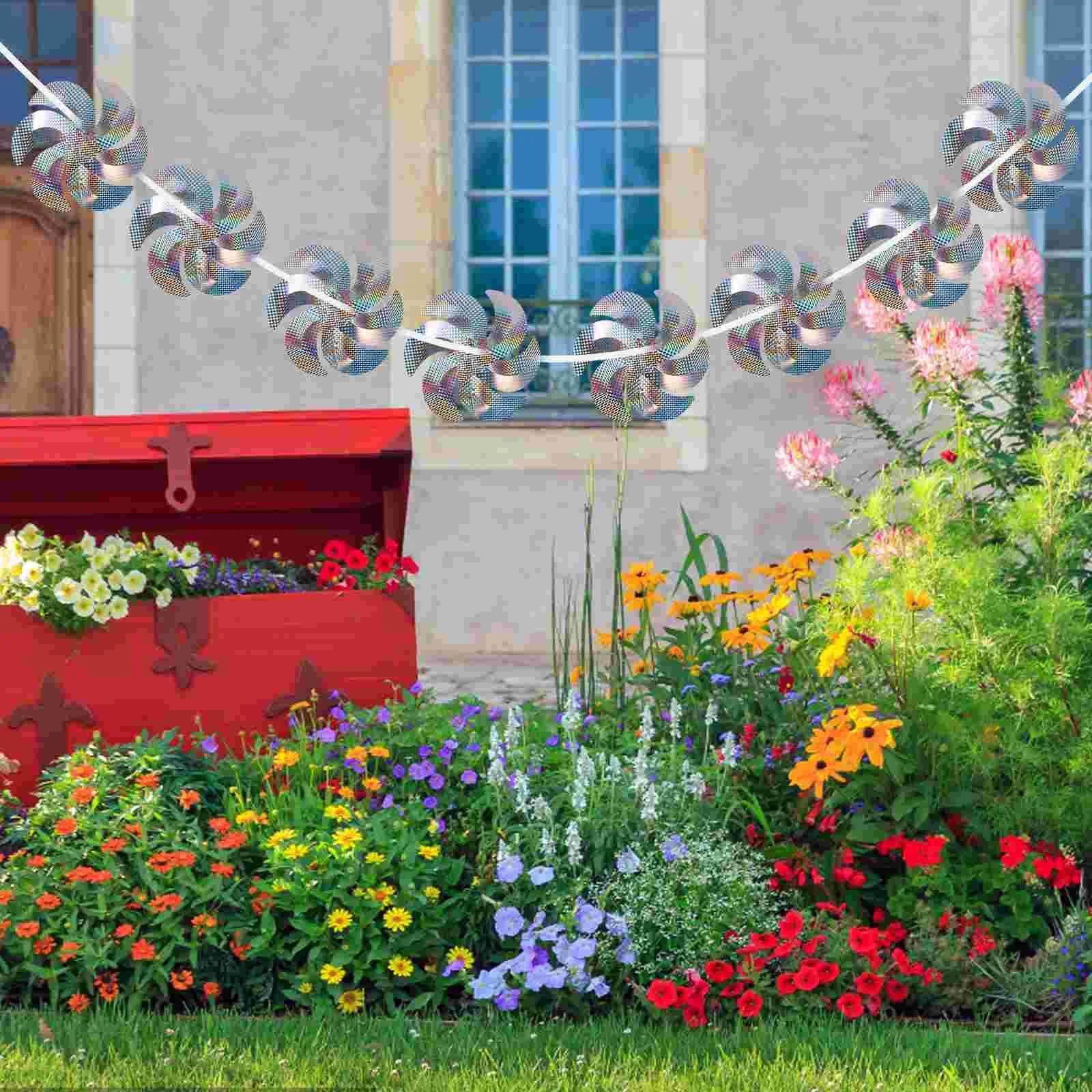 Ветряная мельница для отпугивания птиц веревка блиндер вертушки флэш-игрушки