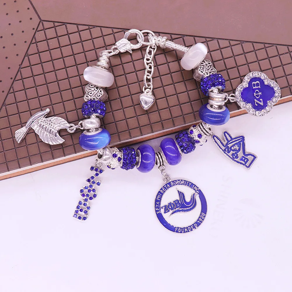 Женская группа голубые бусины с большим отверстием греческий сорр жест голубь