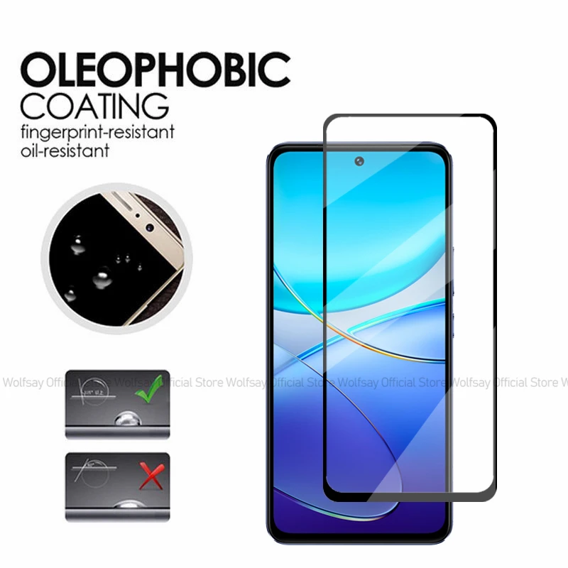 Закаленное стекло для Vivo V40 SE 2/4 шт. Защитная пленка экрана