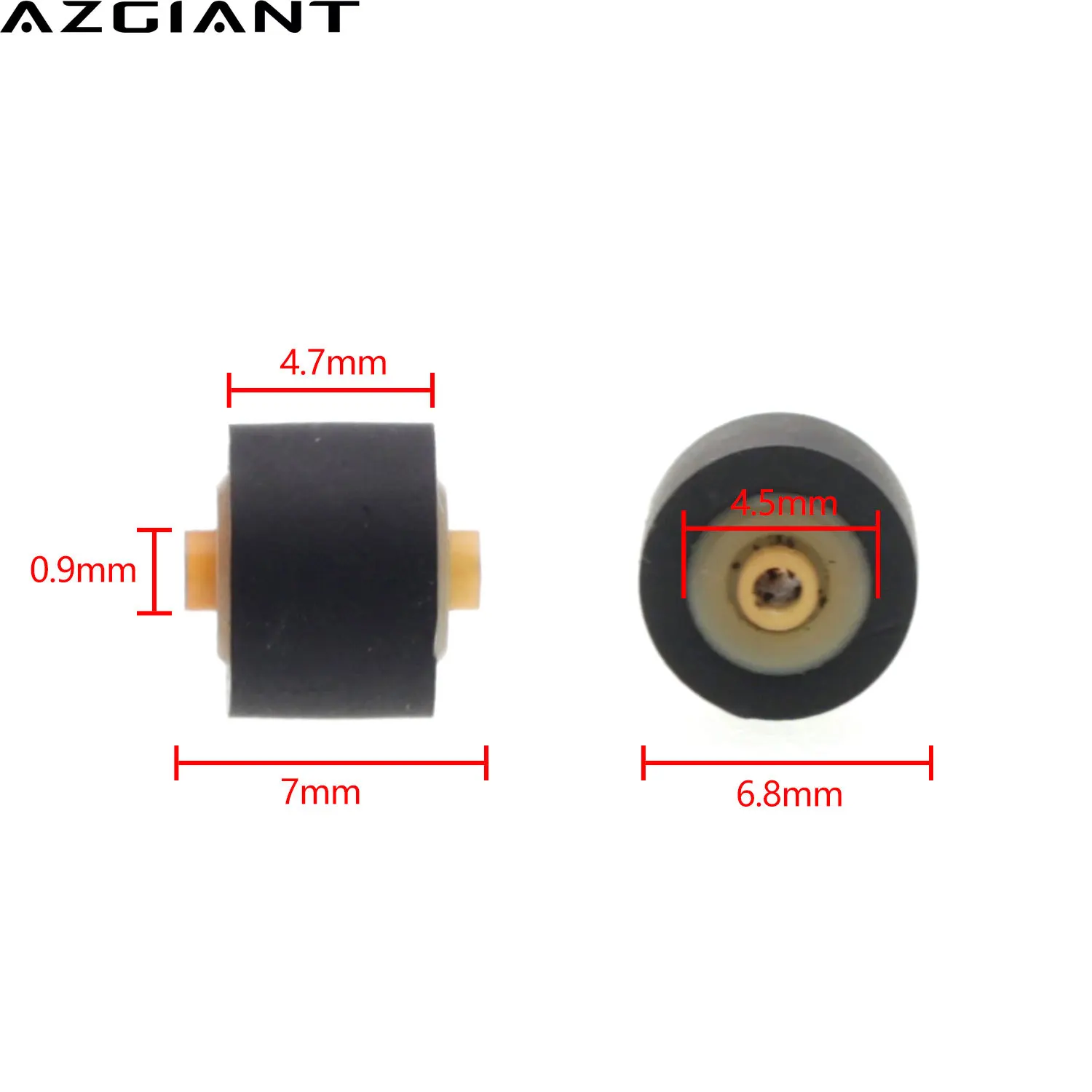 

1pc 7mmx4.7x0.9 retractor press belt pulley deck audio pressure recorder cassette deck pinch roller tape Card Seat rubber player
