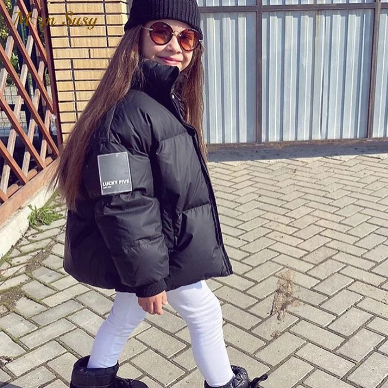 Модная Одинаковая одежда для всей семьи Белый пуховик на утином пуху Пуховик