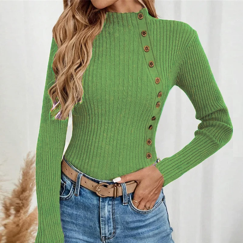 Осенне-зимний свитер с высоким воротником женские элегантные мягкие удобные