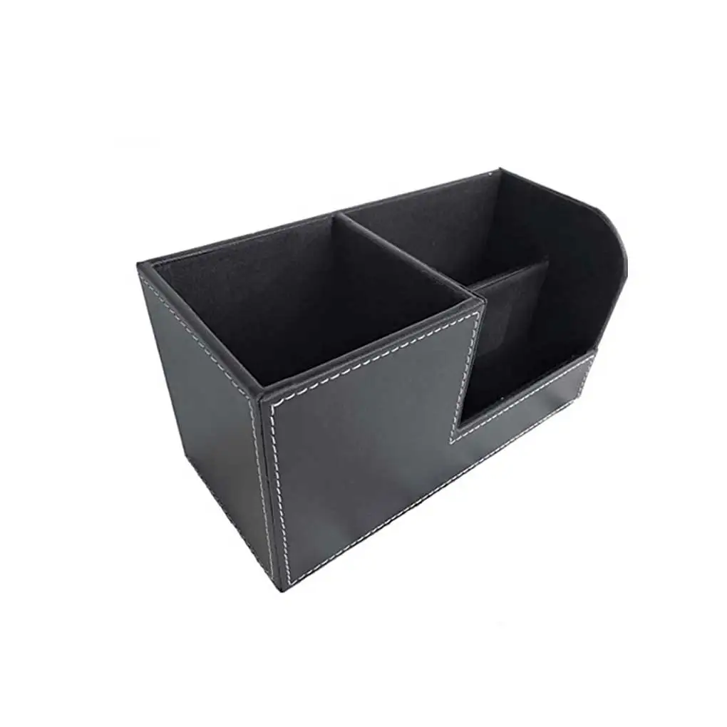 

Pencil Box Large Capacity Leather Case Pouch Holder Desktop Stationery Multifunction Container for Student Office Supplies
