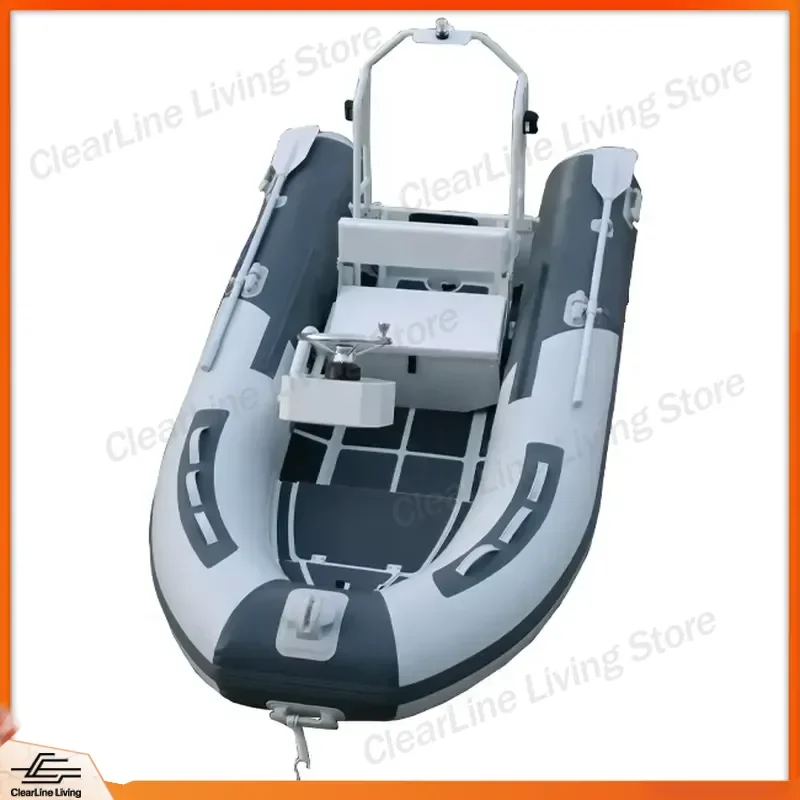 Фото Надувная лодка RIB300 (9,8 футов) из ПВХ Orca Hyperion, прочная, быстродействующая, алюминиевая, для рыбалки, катания, использования в качестве тендерной лодки, каяка, каноэ, для водных видов спорта №5