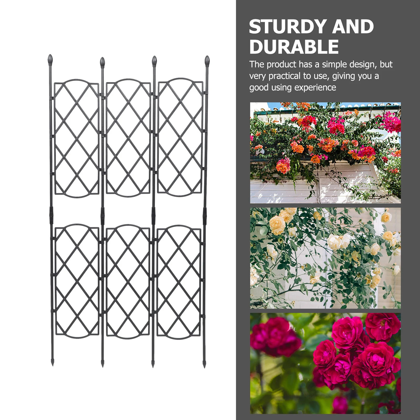 

Wood Pile Gardening Accessory Scaffold Climbing Support Pole Flowerpot Supply Vine Shelf