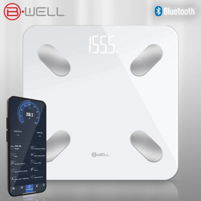 

Bluetooth Smart Scale with App – Track Weight BMI Body Fat & More