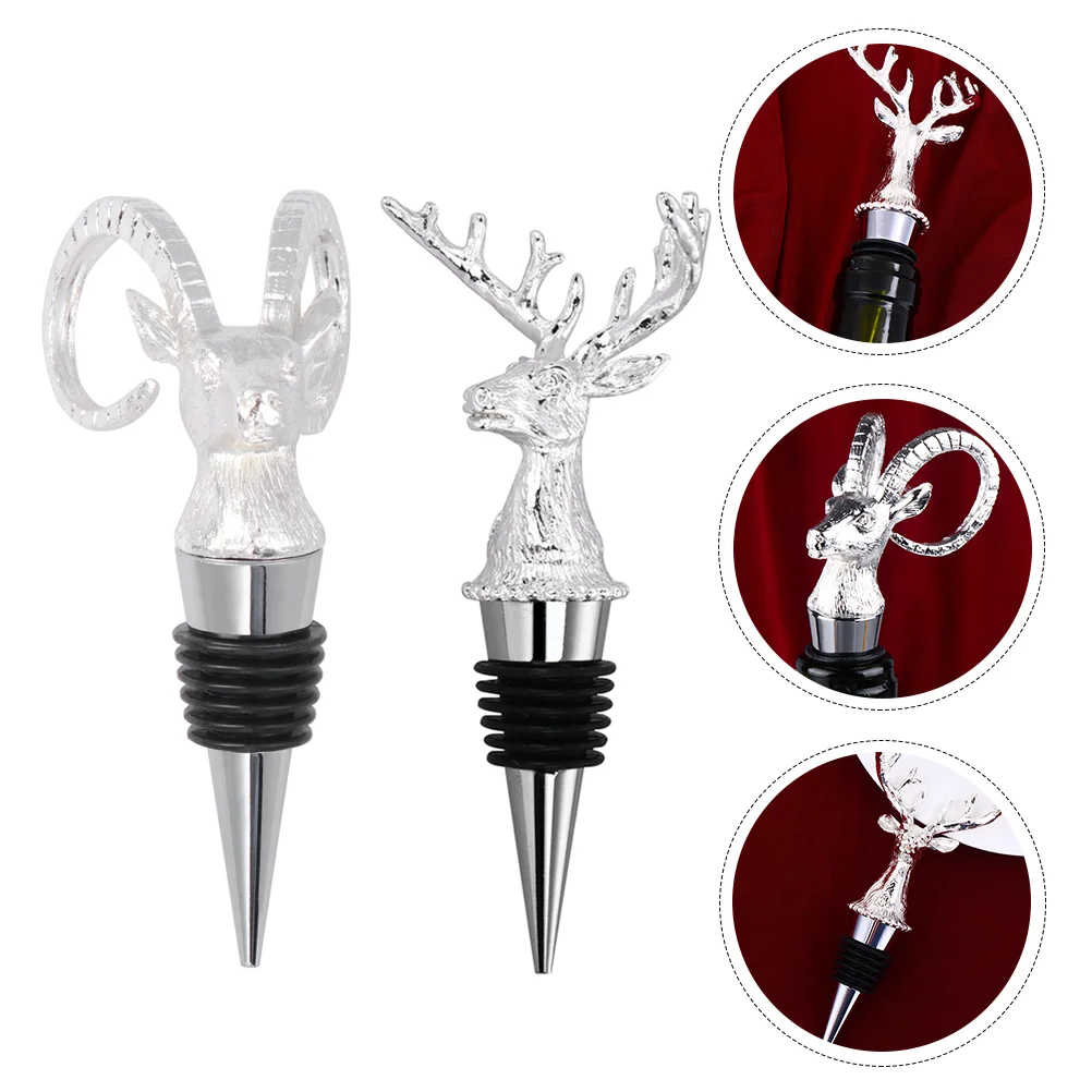 

Stopper Bottle Christmaspreservation Cap Sealer Whiskey Champagne Alloy Saver Accessory Holiday Stoppers Animal