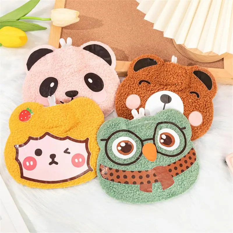 

Cartoon Plush Bear Hot Water Bottle Water Filling Teddy Velvet Small Portable Student Hand Warmer Cute Warm Water Bag Heating