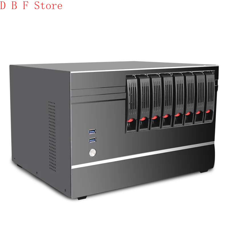 

Manufacture HTPC 8 Bays NAS Cloud Storage Server Case MATX MB Chassis