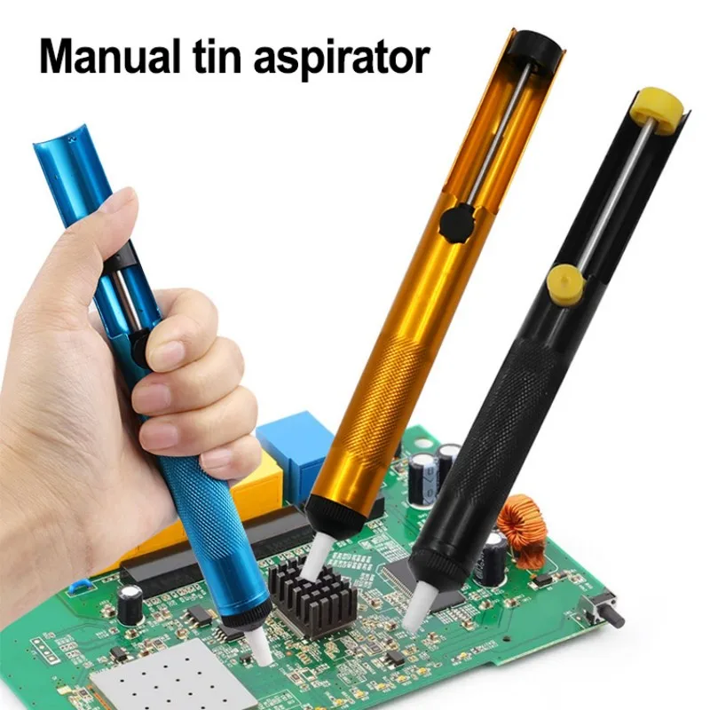 

Aluminum Metal Desoldering Pump Suction Tin Gun Soldering Sucker Pen Removal Vacuum Soldering Iron Desolder Hand Welding Tools