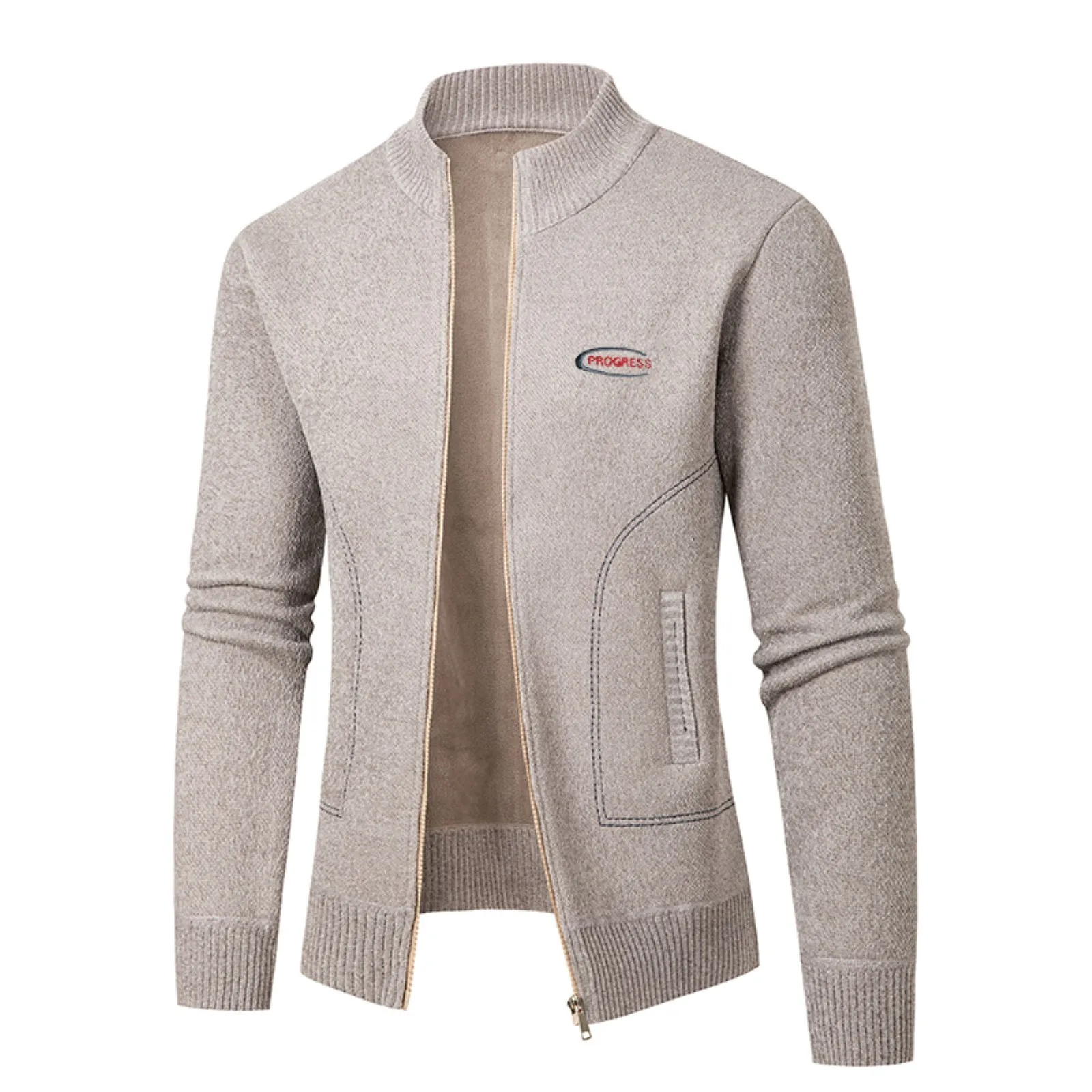 

Male Autumn Winter Single Zipper Double Pocket Long Sleeve Outdoor Coat Infant Coat