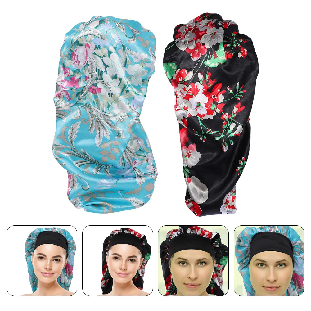 

2pcs Cloth Practical Sleeping Nightcaps Home Travelling Using Long Nightcaps