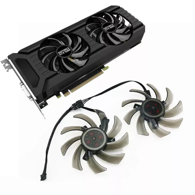 

NEW 85MM FDC10H12S9-C GA91S2U For Palit GeForce GTX 1070 Ti 1070 1060 1080 GTX1060 Dual Graphics Card 4Pin Cooler Fan Replace