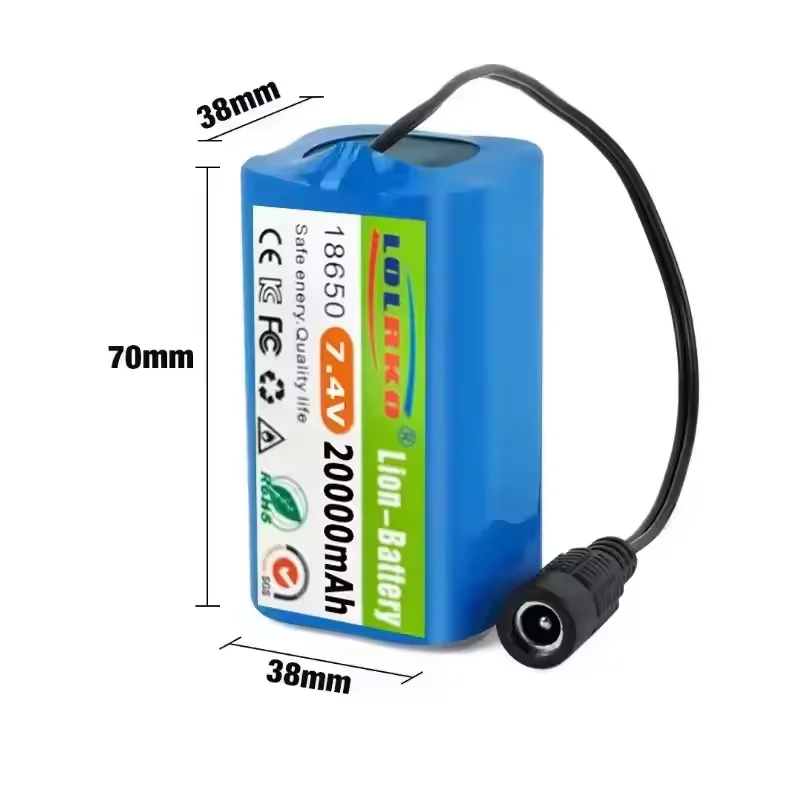 НОВАЯ АКБ 7.4V 2S2P 20000mAh для радиоуправляемых прикормочных корабликов V020 V900 2011-5 V007 C18 H18 V18 D18B FX88, запчасти для батарей (art.: 3920dc528c5d6) - 3920dc528c5d6