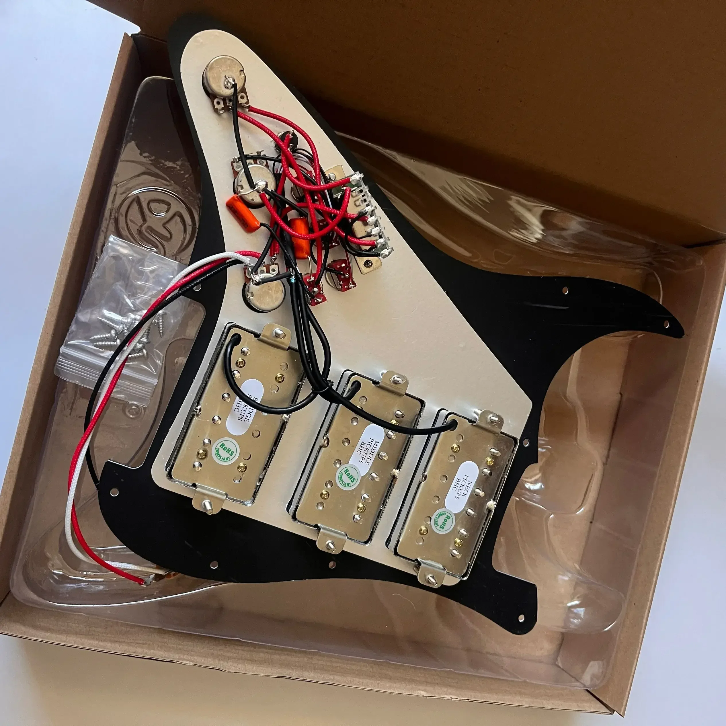 Обновление HHH Prewired Loaded ST Pickguard с хамбакером Alnico V Humbucker Pickups Coil Split Switch Set для