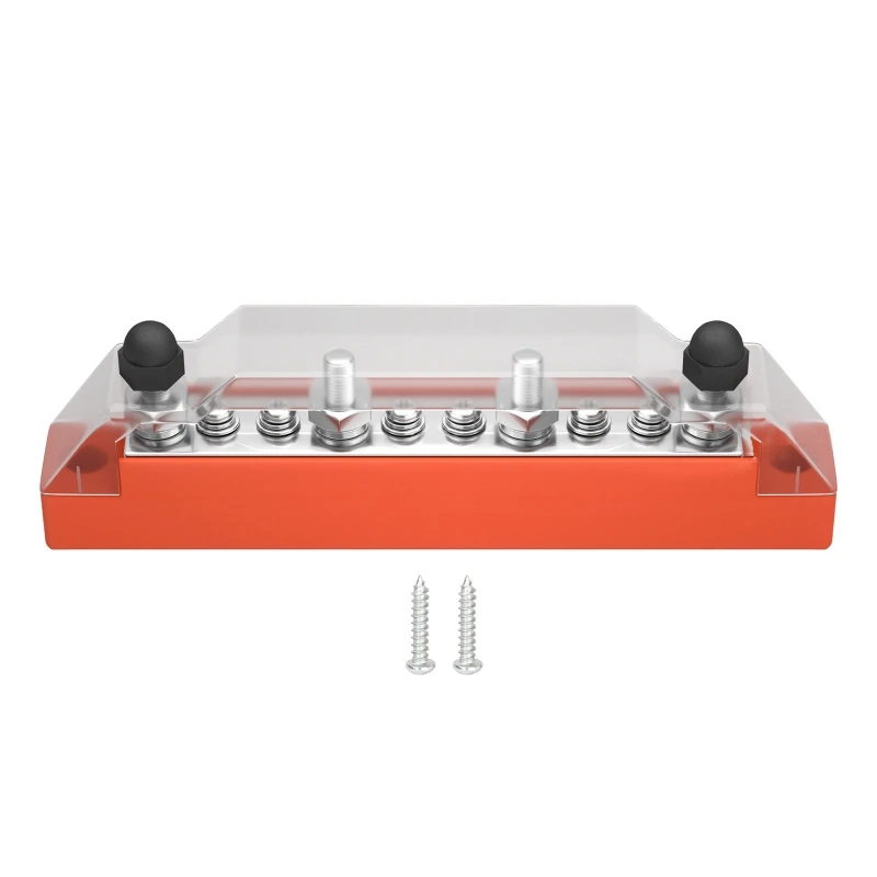 

10 Terminal Single-row Bus Bar 150A BusBar Block with Cover M6 Power Distribution Terminal Block for Car Boat