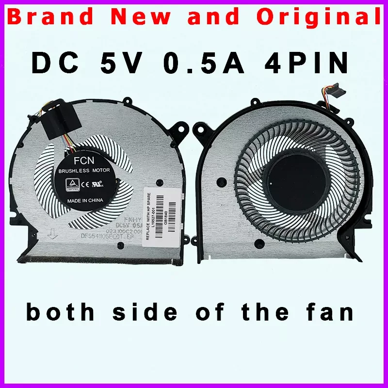 

New CPU Cooling Fan Cooler Radiator For HP ENVY 13-AH 13-AH1025CL 13-AH0051WM 13-AH0001NA TPN-W136 L19526-001 L19527-001