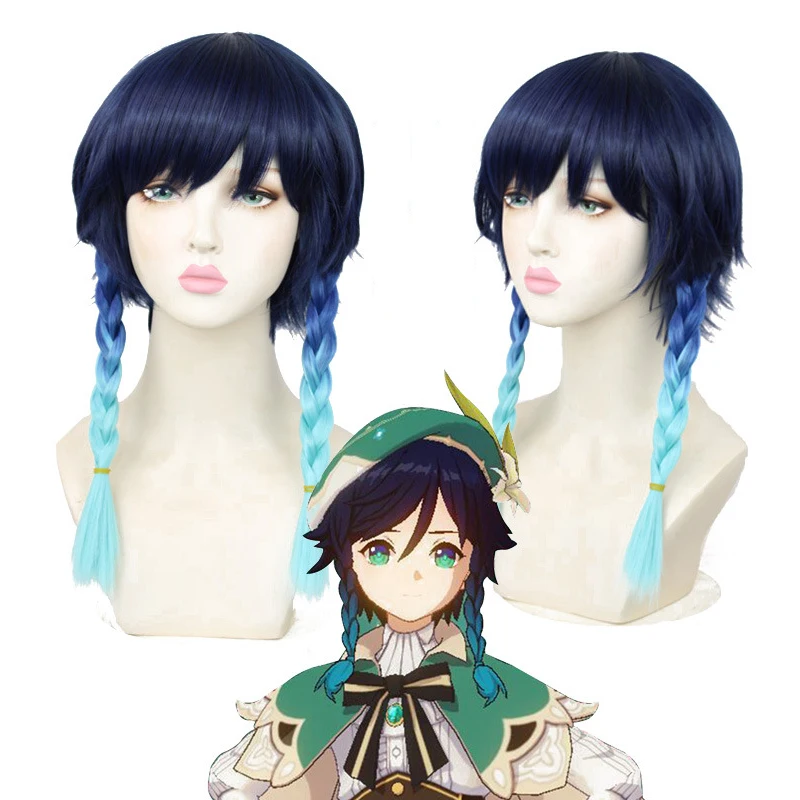 

Парик для косплея Game Genshin «Путешественник ударопрочный», Короткие термостойкие синтетические волосы, аксессуары для карнавала, аксессуары ...