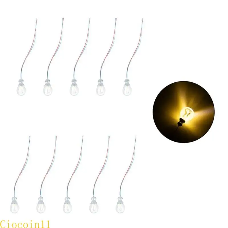 

10 шт. светодиодный потолочный светильник SRWRGTE LED illuminated ceiling light 3V для кукольных домов