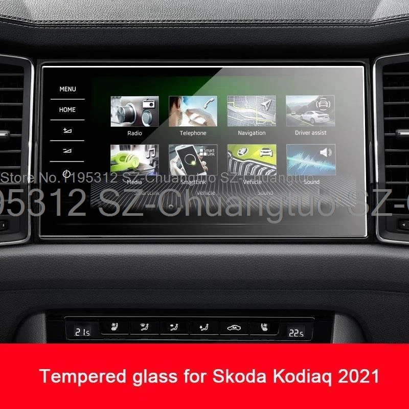 

Защитная пленка из закаленного стекла для Skoda Kodiaq 2021, 9,2 дюйма, автомобильное радио, GPS-навигация, аксессуары для интерьера
