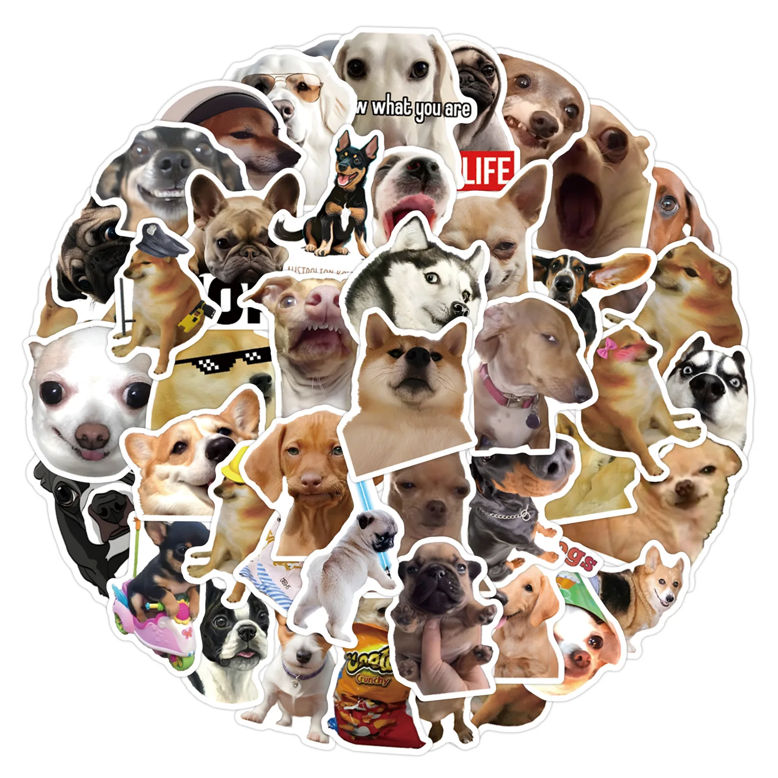 

55 шт. Забавных стикеров с собаками