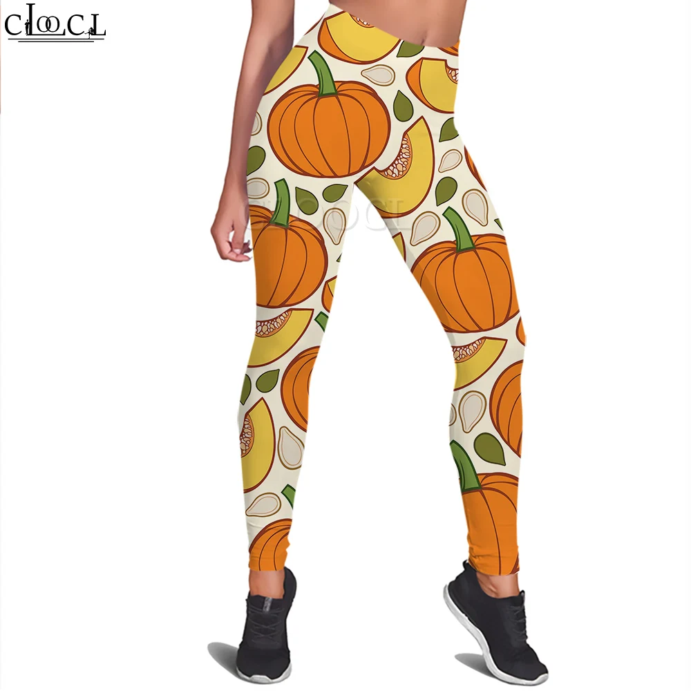 

CLOOCL Women Leggings Cartoon Pumpkin Graphic Print Lady Casual Legging Push Up Leggings Female Clothing Halloween Gifts