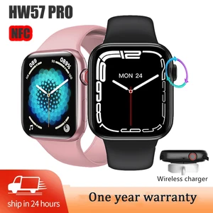 Smart Watch 2022 HW57 Pro Smartwatch Men 44mm NFC Bluetooth Calls Watches Wireless Charging Women Wa in India