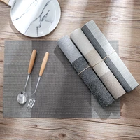 simple dining mat pvc anti slip and heat insulation european dining table mat western dining mat placemats for table