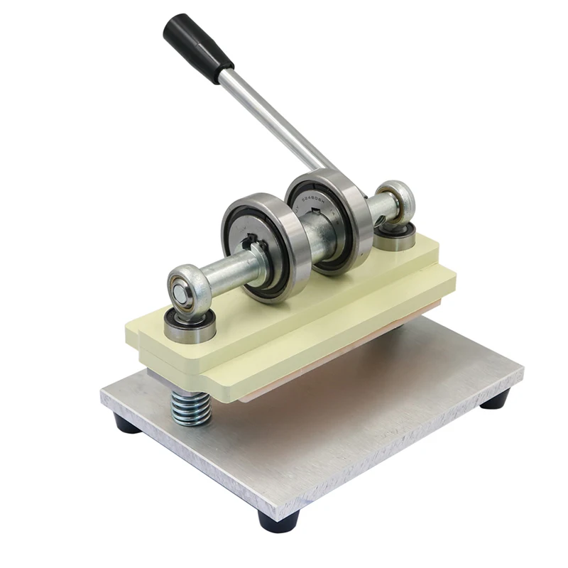 Dual Wheel Leather Cutting Machine Manual Die Punching Hand Press Cutter For Craft DIY Paper PVC/EVA Sheet