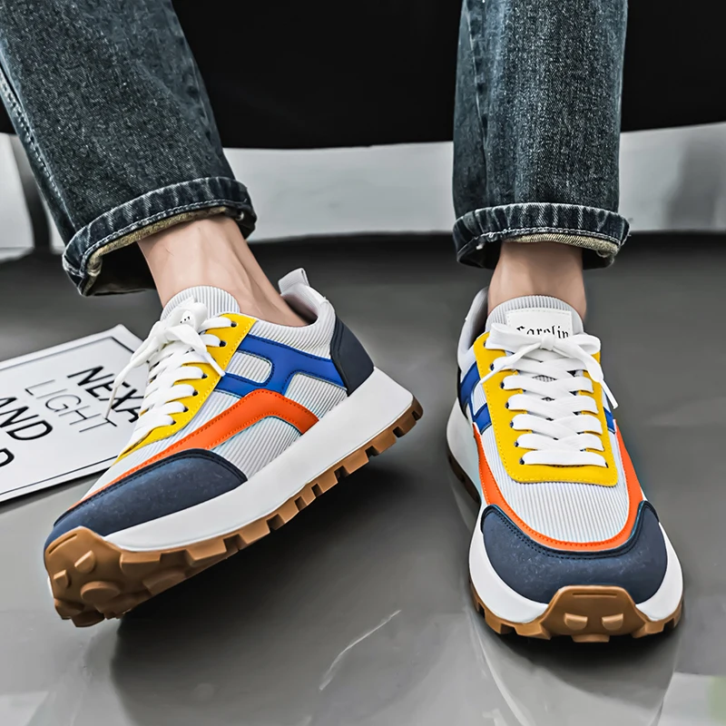 Мужская повседневная обувь модные противоскользящие мужские кроссовки уютная