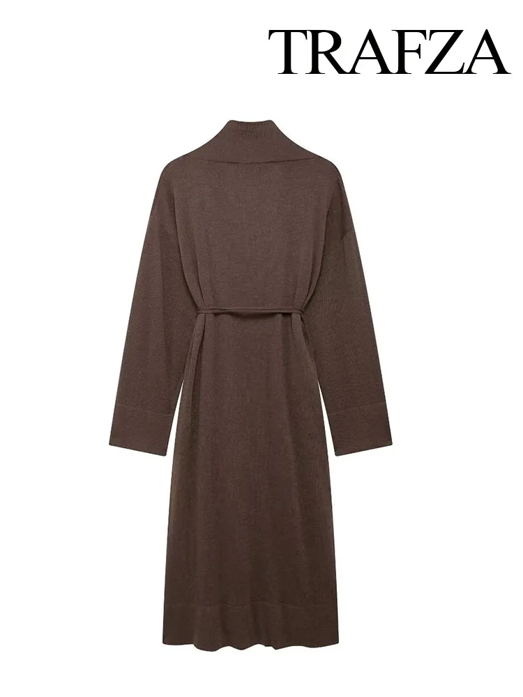 Женская длинная куртка-кимоно с V-образным вырезом и длинными рукавами