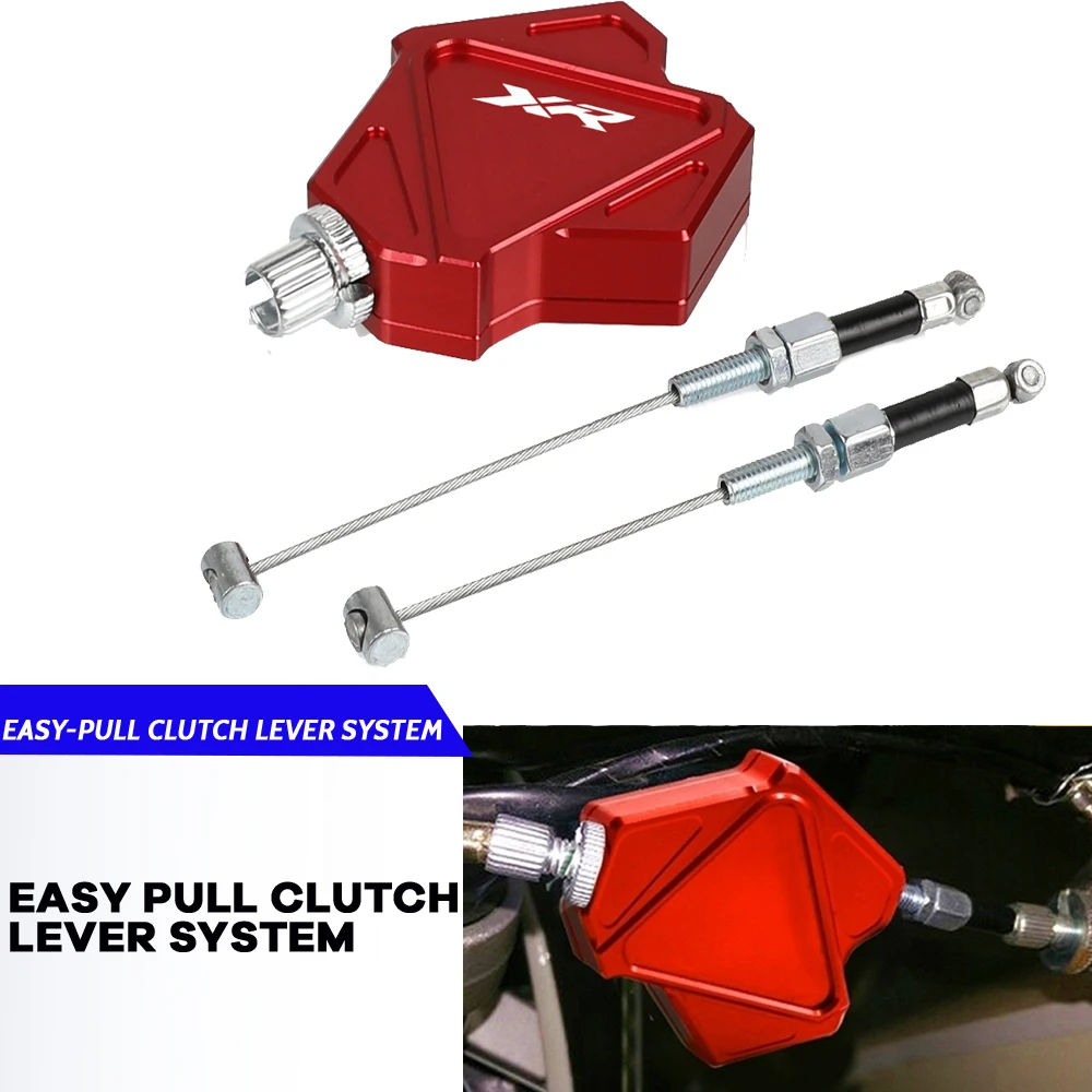 

FOR XR LOGO Motorcycle CNC Aluminum Stunt Clutch Lever Easy Pull Cable System For HONDA XR230 XR250 XR400 MOTARD XR 230 250 400