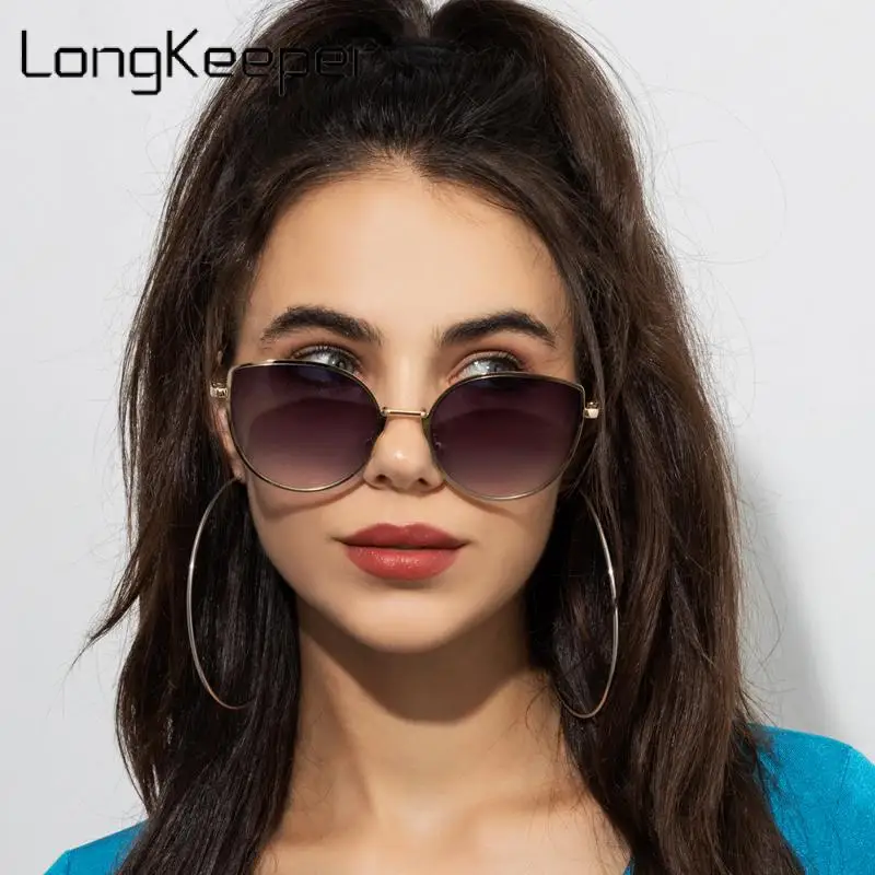 

2022 Модные солнцезащитные очки «кошачий глаз» Женские винтажные металлические роскошные очки для женщин солнцезащитные очки для владельца