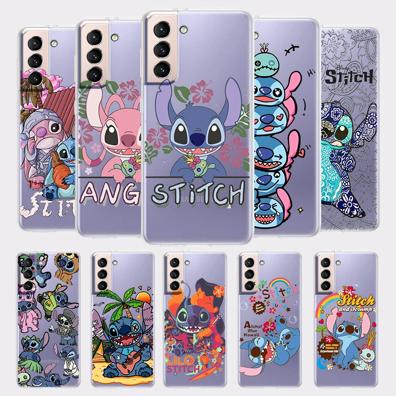 

Stitch Lilo Angel Cute For Samsung Galaxy S23 S22 S21 S20 Ultra Plus Pro S10 S9 S8 S7 4G 5G Soft Transparent Phone Case Fundas