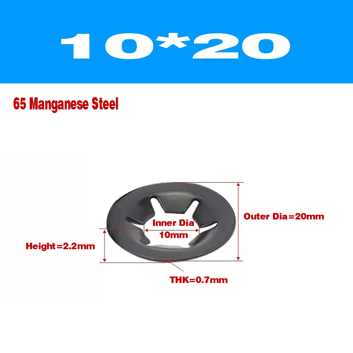 

Пружинные стопорные кольца из марганцевой стали M2-M12