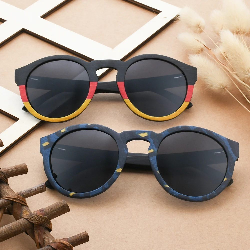 Уникальный Дизайн Деревянные бамбуковые солнцезащитные очки для мужчин 2024