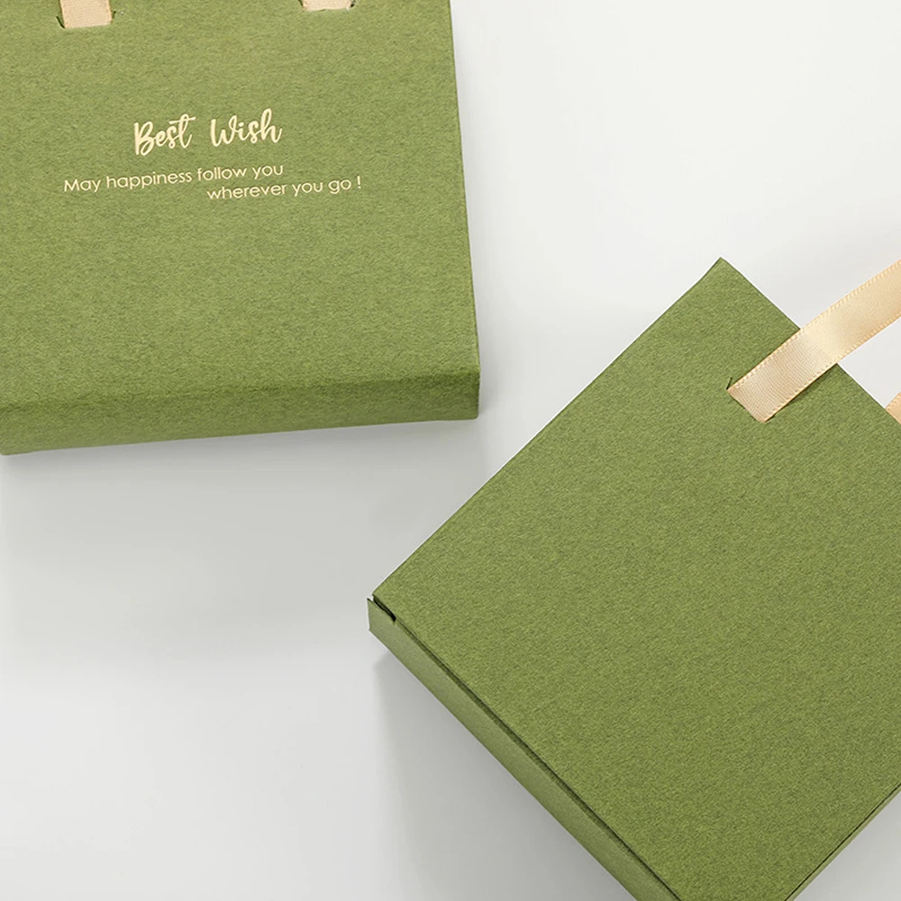 24pcs Dark Green Jewelry Handle Paper Box Cardboard Drawer Case with Grey Sponge for Ring Earring Pendant Necklace Perfume Soap